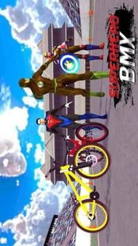 Spiderhero BMX Bicycle Stunt Superheroes Games游戏截图3