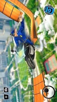 Mega Ramp Police Moto Bike Stunt Master游戏截图2