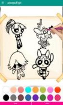 Powerpuff-Girls Coloring Book for kids游戏截图1