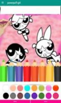 Powerpuff-Girls Coloring Book for kids游戏截图2