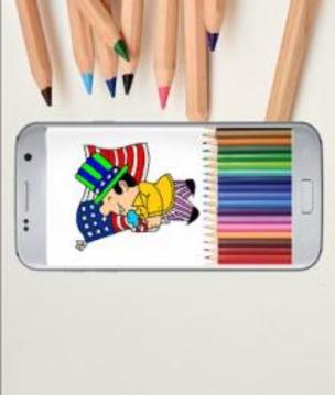 Fourth of July Coloring Pages游戏截图1