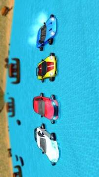 Water Surfer Floating Car Racing 2018游戏截图2