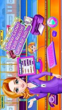 Subway Cashier Cash Register Game for kids free游戏截图5