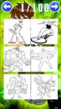 coloring ben 10 ultimate alien omnitrix游戏截图4