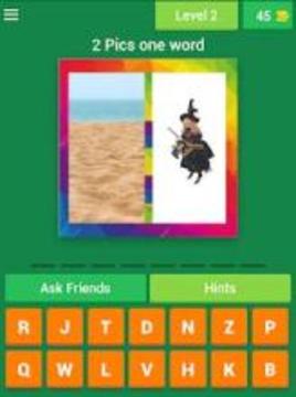 2 Pic One Word Guess - Fun Words Quiz Game游戏截图3