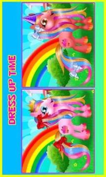 Rainbow Cute Pony Caring游戏截图1