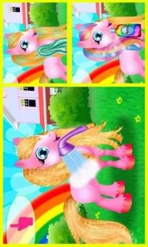 Rainbow Cute Pony Caring游戏截图2