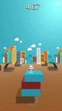 Cat Stack Jump 3D - Block Stacking Games游戏截图1