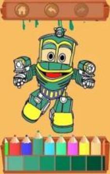 free coloring pages for Robot Train游戏截图1