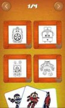 free coloring pages for Robot Train游戏截图2