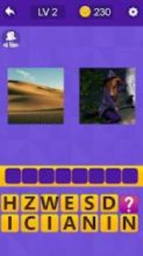 2 Pics 1 Word - Guessing Word游戏截图1