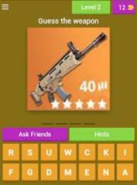Fornite Weapons and Items Quiz游戏截图3