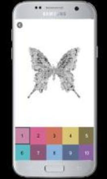 color by number butterfly Pixel Art游戏截图3