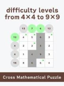 Cross Mathematical Puzzle游戏截图3