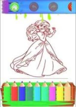 New Princess Paint Coloring Books游戏截图1