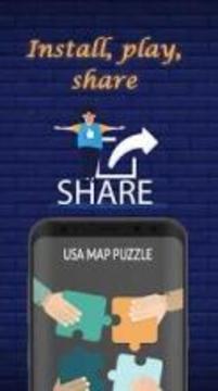 USA Map Puzzle (All States)游戏截图1