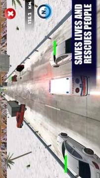 Ambulance Traffic Rescue 3D游戏截图1