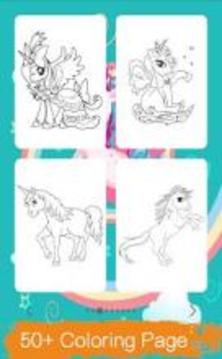 Unicorn Coloring Book Kids Game游戏截图4