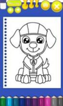 Paw Puppy Coloring Book游戏截图1