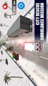Ambulance Traffic Rescue 3D游戏截图2