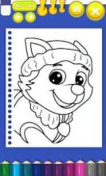 Paw Puppy Coloring Book游戏截图3