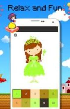 Princess Coloring By Number - Pixel Art游戏截图4