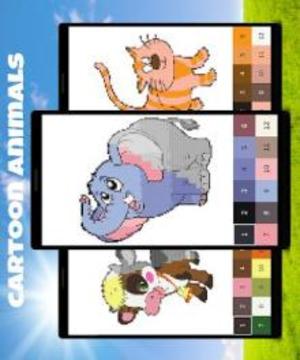 Animals Color by Number: Animal Pixel Art游戏截图3