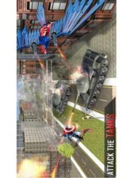 Super Hero Flying Captain Robot American City War游戏截图5