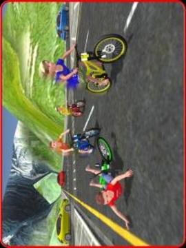 Kids Bicycle Rider Street Race游戏截图2