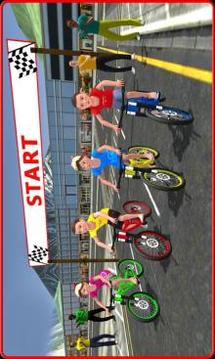 Kids Bicycle Rider Street Race游戏截图1