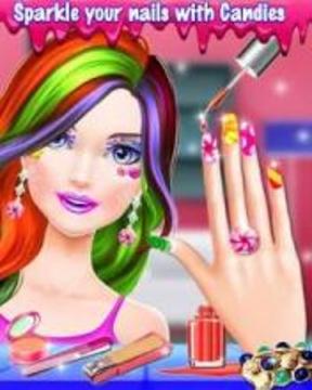 Candy Got Makeup - Crazy Art Salon游戏截图2