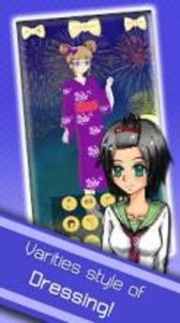 Anime School Girls Dress Up Games游戏截图3
