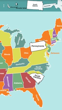 USA Map Puzzle游戏截图1