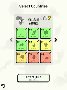 Countries of Africa Quiz游戏截图3