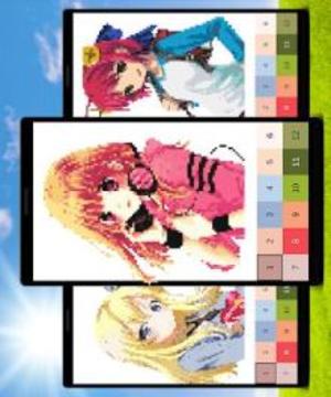 Manga Color by Number: Anime Pixel Art游戏截图2