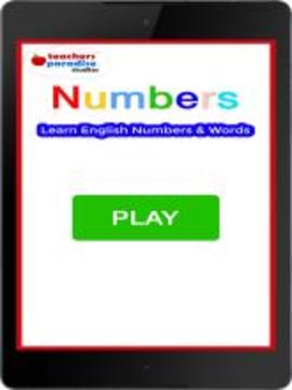 Numbers Flash cards Game for kids & adults游戏截图1