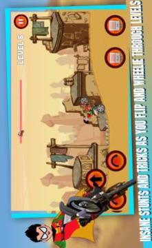 Robin in the desert  teenage titans  BikeGame游戏截图3