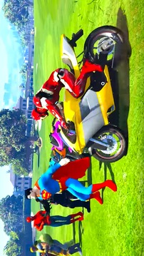 Superheroes Bike Stunt Racing Games游戏截图5