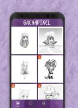 Gacha Pixel Art  Gacha Coloring by Number游戏截图2