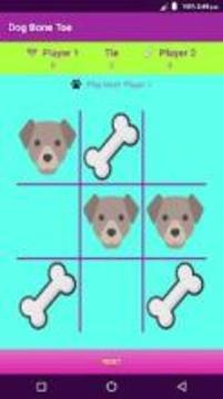 Dog Bone Toe * - Tic Tac Toe Game ❌⭕游戏截图2