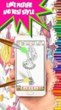 Nice Fashion Girl Coloring Book - Kids Coloring游戏截图2