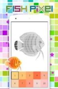 Coloring Fish Pixel Art, By Number游戏截图2