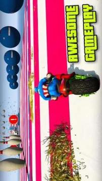 Superheroes Tricky Motorbike Stunt游戏截图1