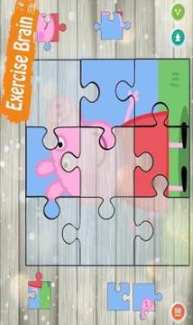 Peppa Puzzle For Kids-Pink Pig游戏截图2