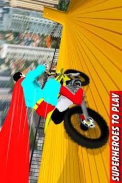 Superhero Bike Impossible Ramps City Stunts游戏截图5