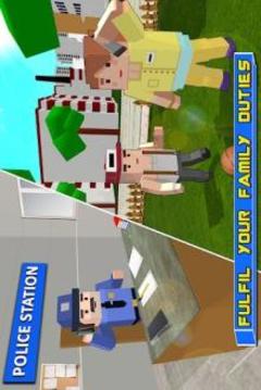 Virtual Father: Blocky Police Duty游戏截图4