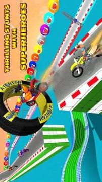 Superhero Stunt Car: Super Biker & Extreme Jetski游戏截图3