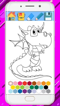 Dragon Coloring Book - Coloring Dragon 2018游戏截图1