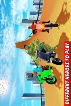 Superhero Bike Impossible Ramps City Stunts游戏截图2