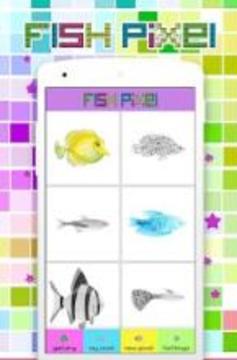 Coloring Fish Pixel Art, By Number游戏截图3